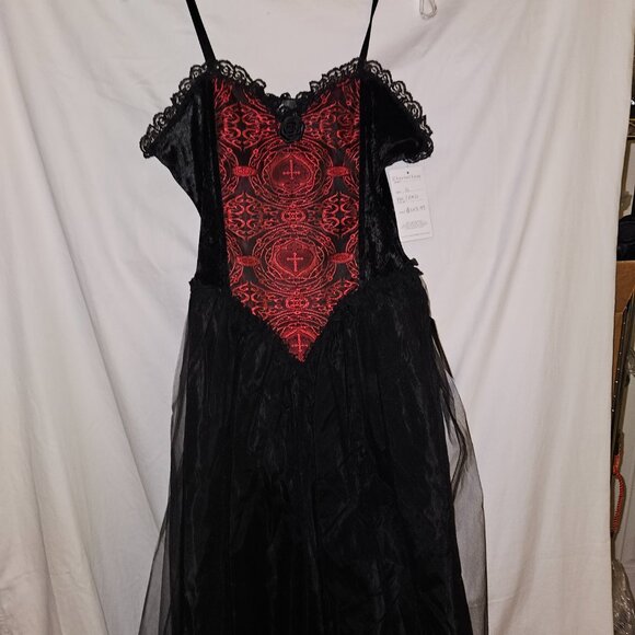 NWT LAST Gothic Prom Ballgown Floor Length Dress SMALL - Picture 4 of 15